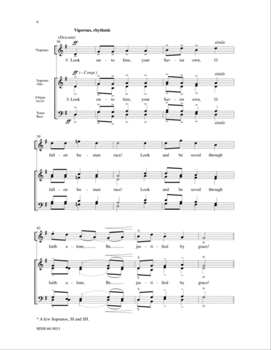 Oh, for a Thousand Tongues to Sing (Choral Score) image number null