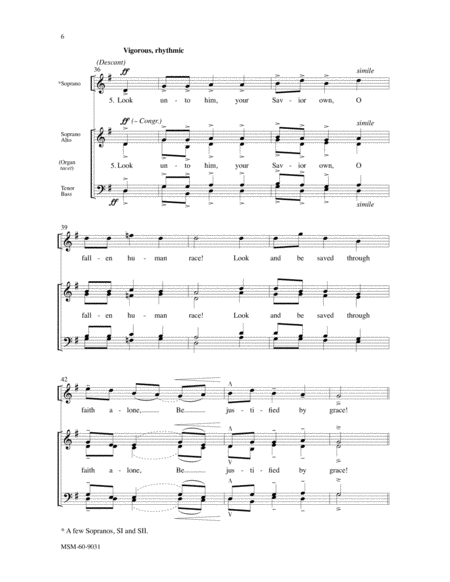 Oh, for a Thousand Tongues to Sing (Choral Score) image number null