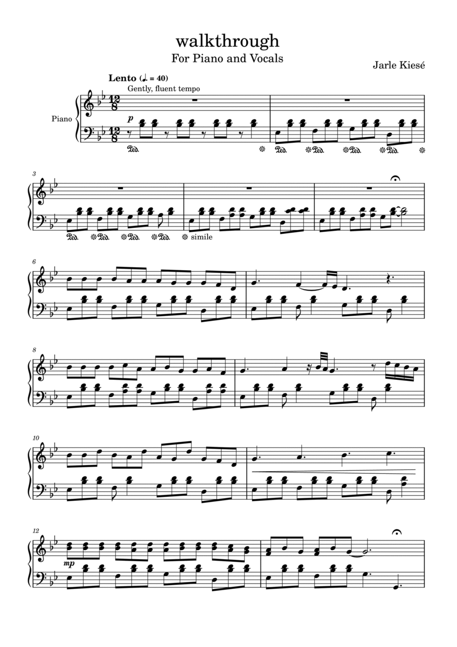 walkthrough walkthrough Piano Solo scores gallery preview page 1