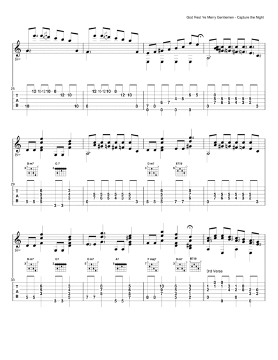 God Rest Ye Merry Gentlemen Guitar Solo scores gallery preview page 3