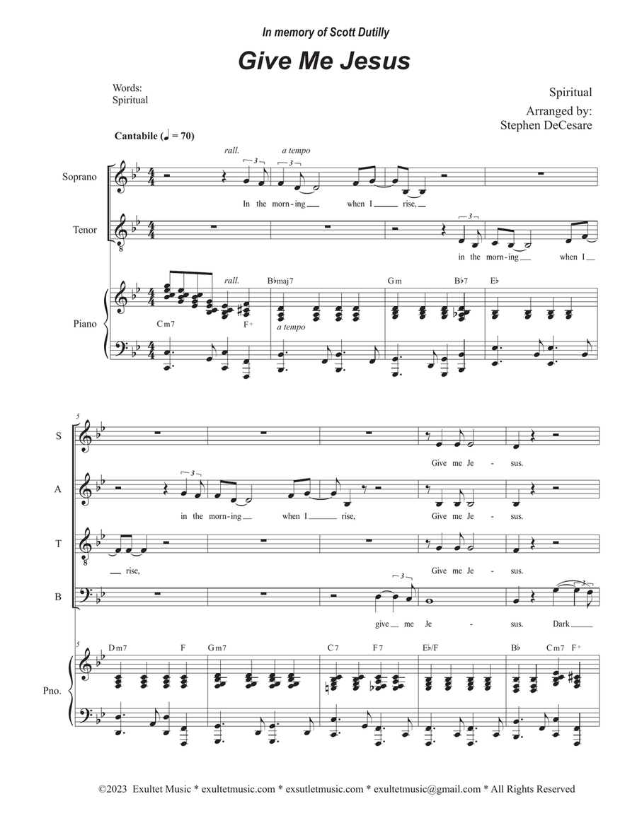 Book cover for Give Me Jesus (SATB)