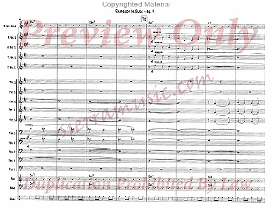 Rhapsody In Blue Jazz Ensemble scores gallery preview page 10
