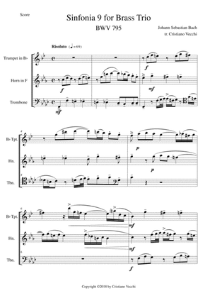Sinfonia 9 for Brass Trio