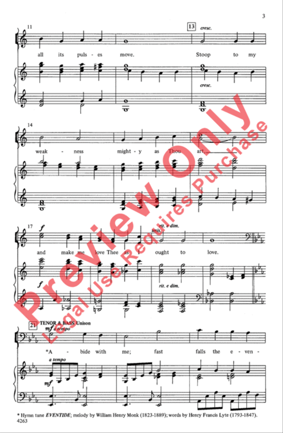 Spirit of God, Abide with Me 4-Part scores gallery preview page 3
