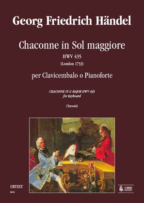 Book cover for Chaconne in G Major HWV 435 (London 1733) for Keyboard