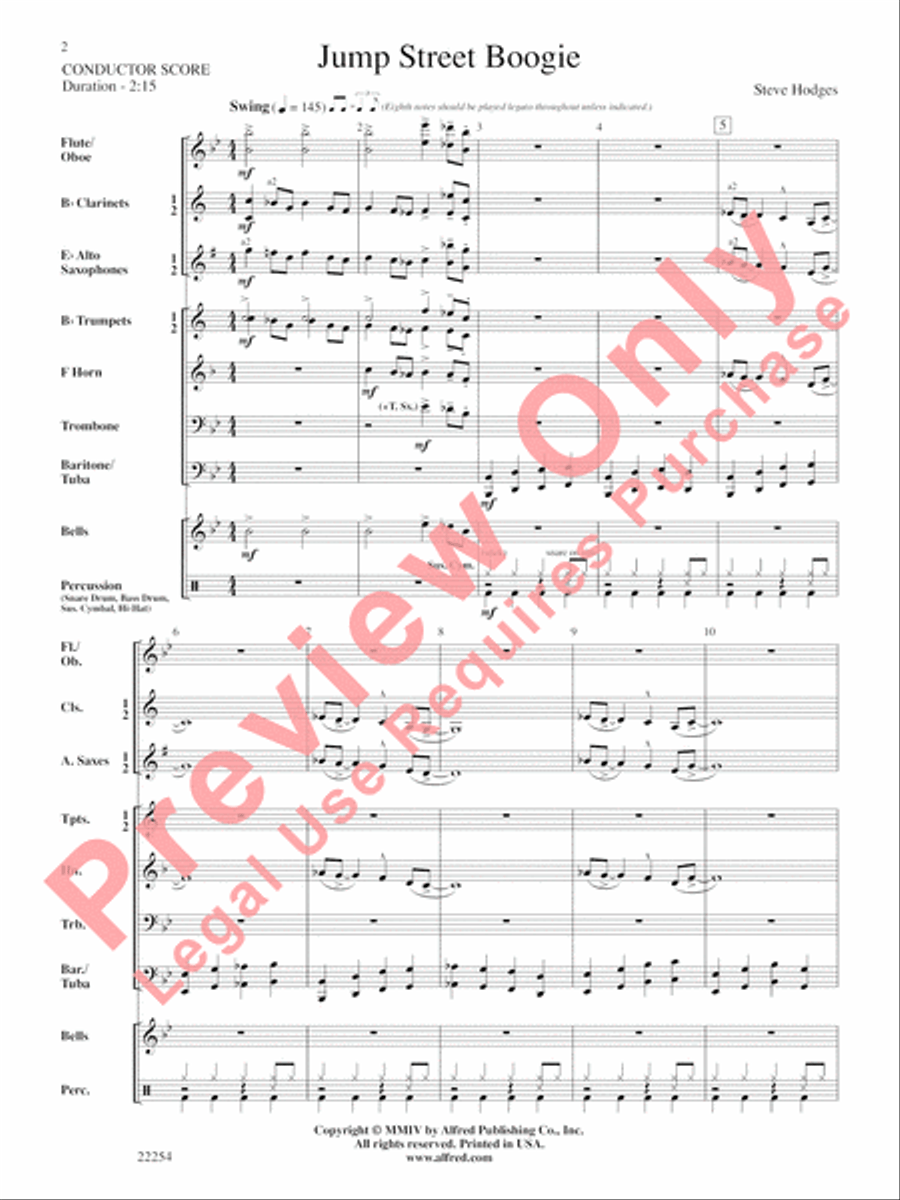 Jump Street Boogie Jump Street Boogie Concert Band scores gallery preview page 3
