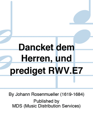 Dancket dem Herren, und prediget RWV.E7