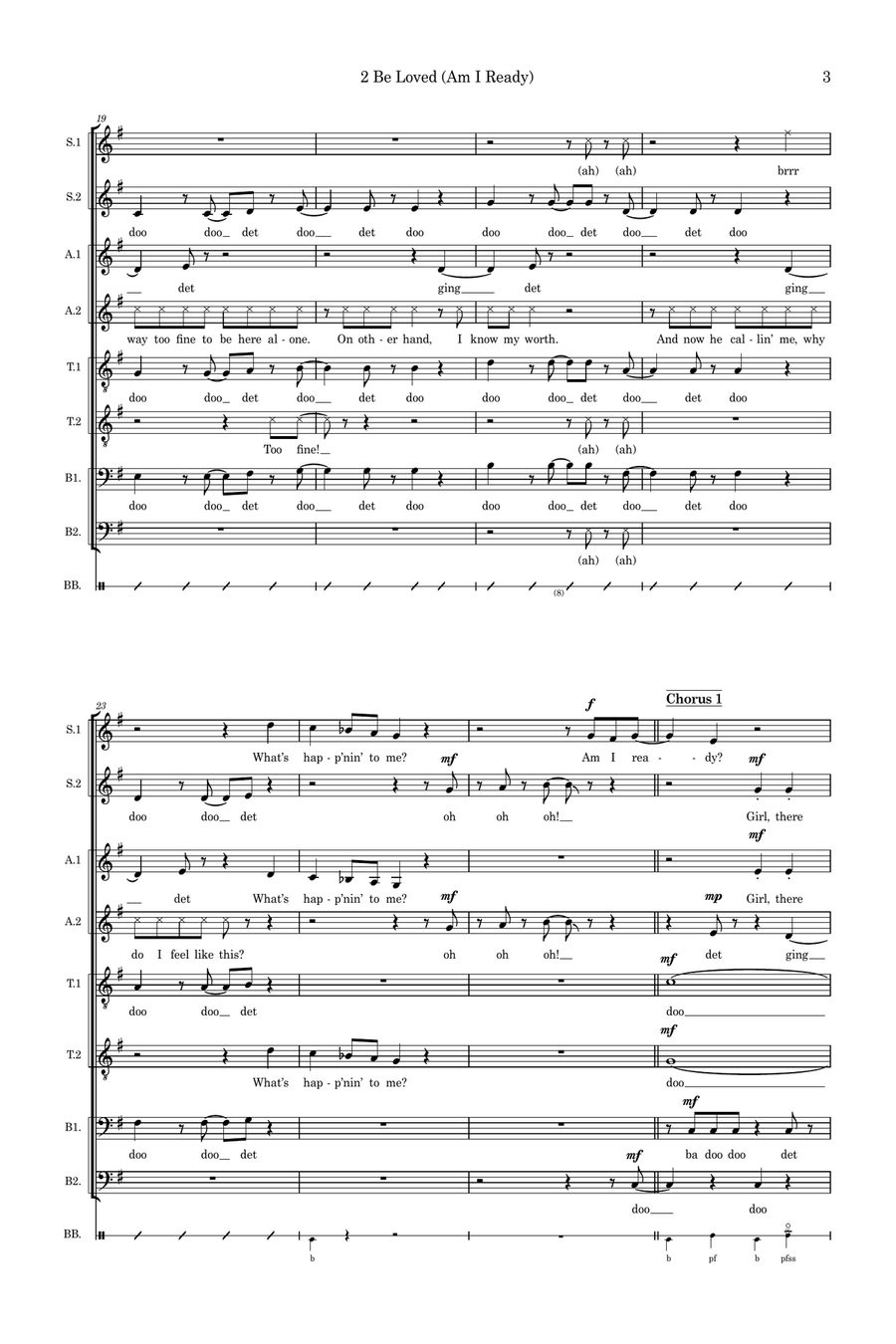 2 Be Loved (Am I Ready) Divisi scores gallery preview page 3