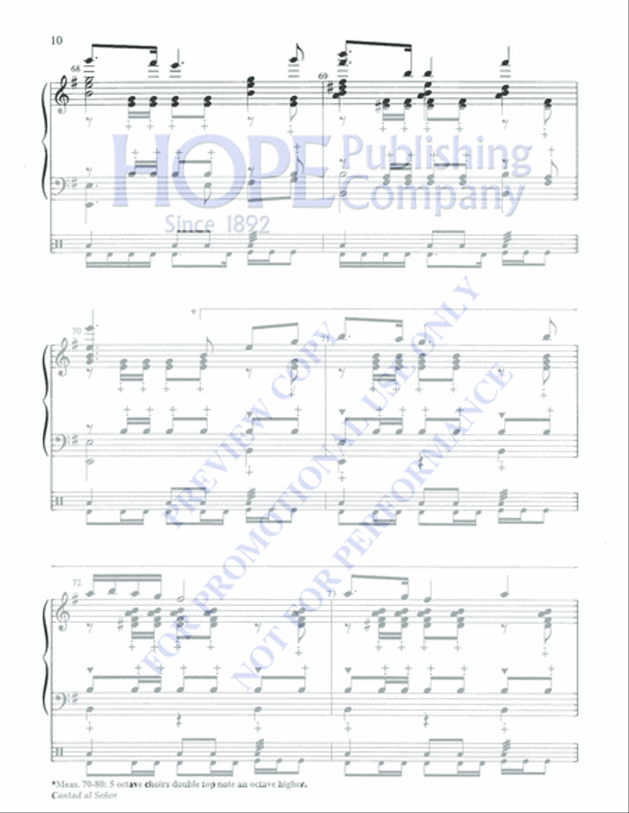 Cantad al Senor 5-Octaves scores gallery preview page 10