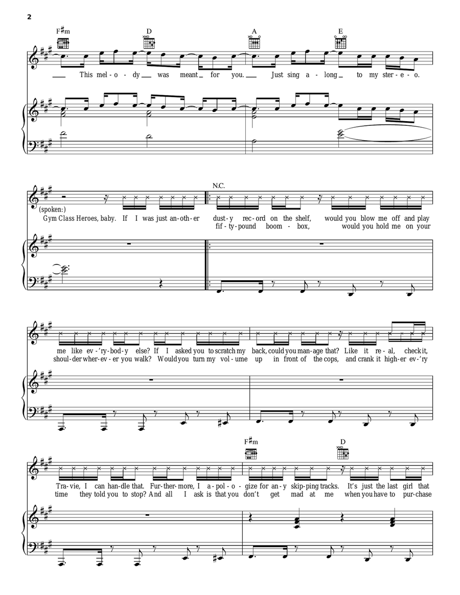 Stereo Hearts (feat. Adam Levine) Acoustic Guitar scores gallery preview page 2