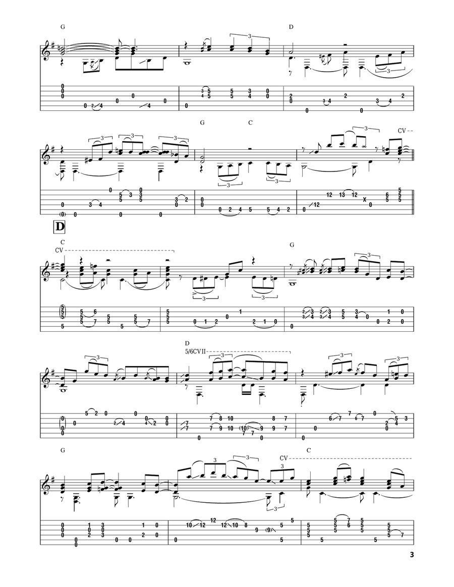 Blueberry Hill Guitar Solo scores gallery preview page 3