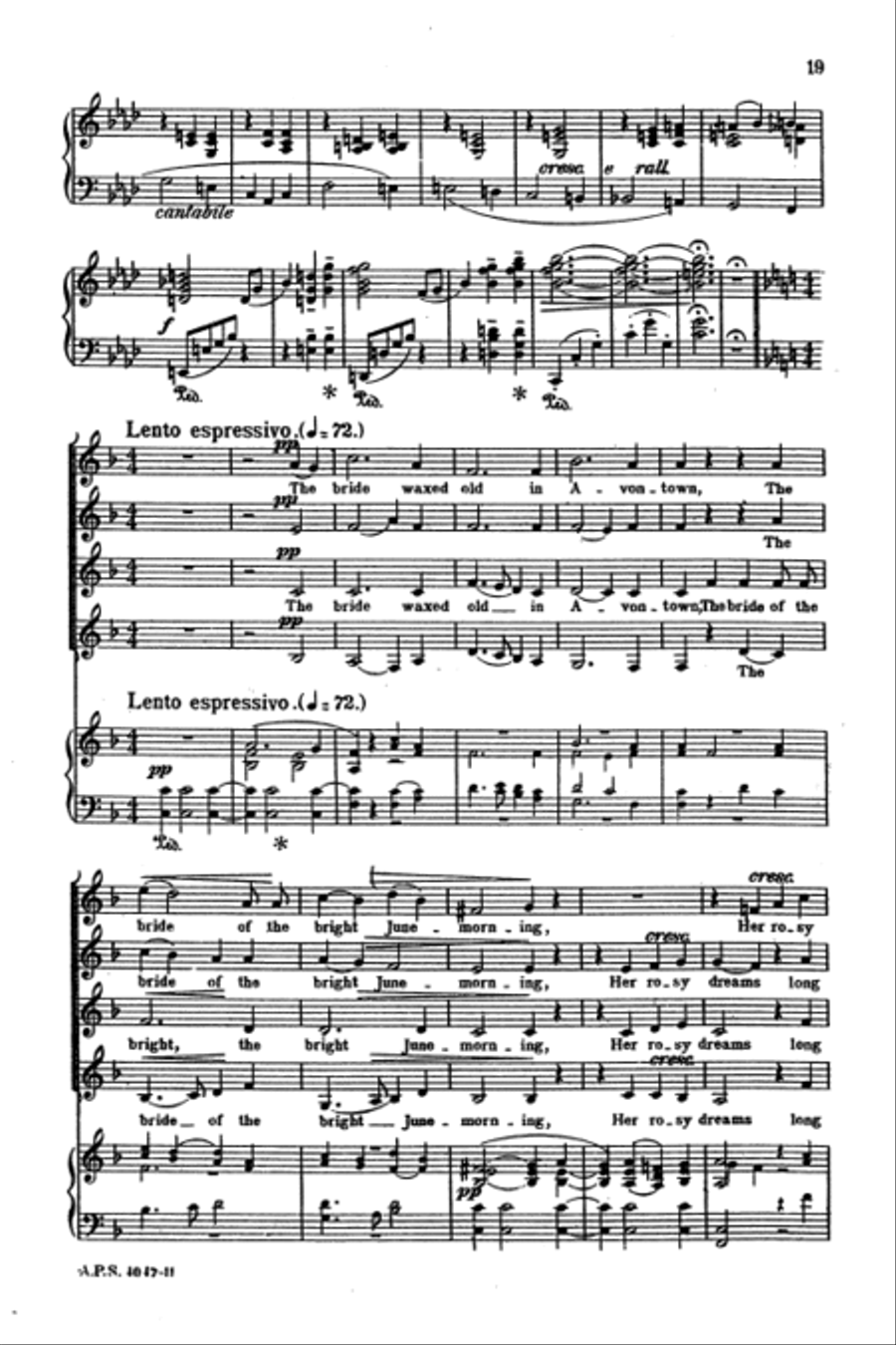 The Rose of Avontown, Op. 30 SSAA scores gallery preview page 19