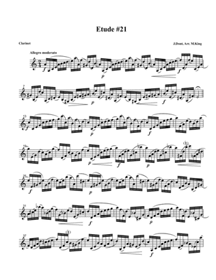 Clarinet Etude #21, Arr. Marten King