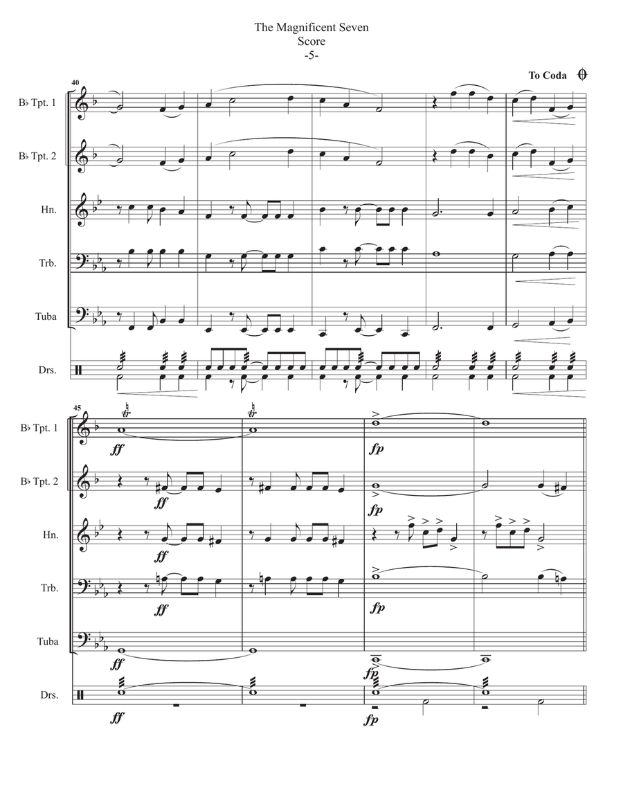 The Magnificent Seven Small Ensemble scores gallery preview page 6