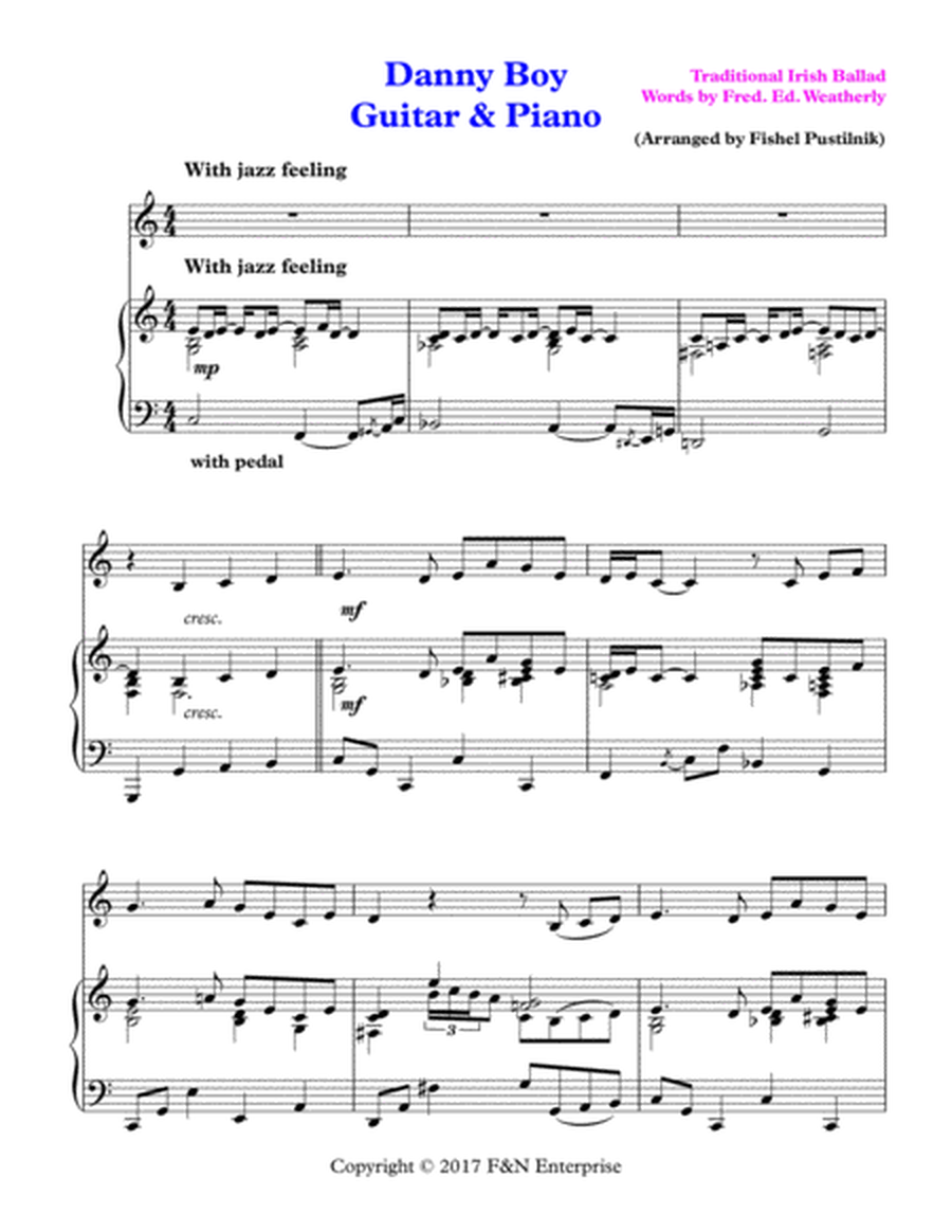 "Danny Boy" for Guitar and Piano image number null