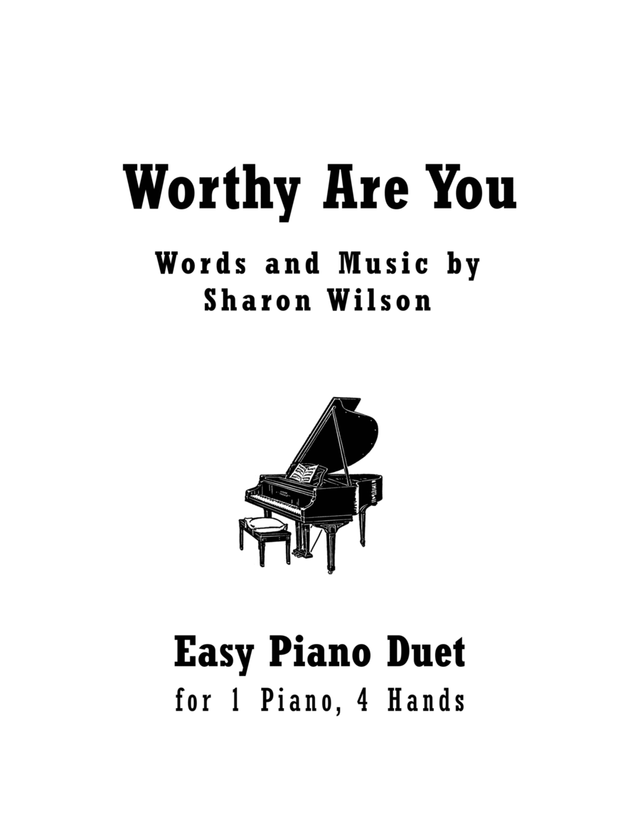 Worthy Are You (Easy Piano Duet; 1 Piano, 4 Hands) Easy Piano scores gallery preview page 1