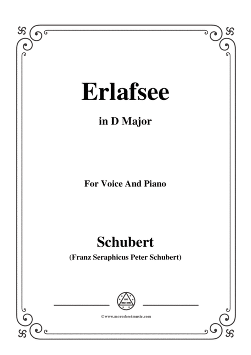 Schubert-Erlafsee,Op.8 No.3,in D Major,for Voice&Piano image number null