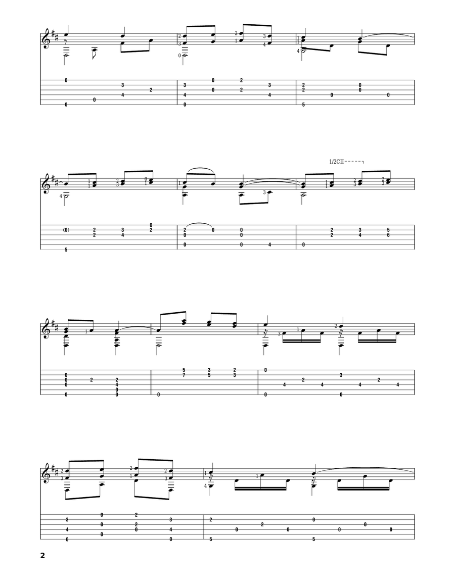'O Sole Mio 'O Sole Mio Acoustic Guitar scores gallery preview page 2
