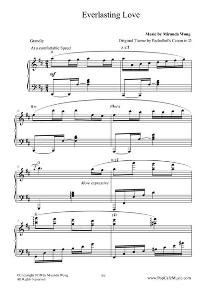 Everlasting Love - Recessional Wedding Piano Music by Miranda Wong image number null