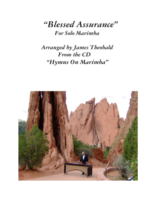 Book cover for Solo Marimba "Blessed Assurance" 3:20 Min.