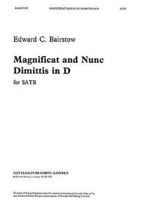 Book cover for Magnificat and Nunc Dimittis in D