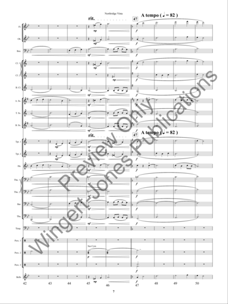 Northridge Vista Concert Band scores gallery preview page 10
