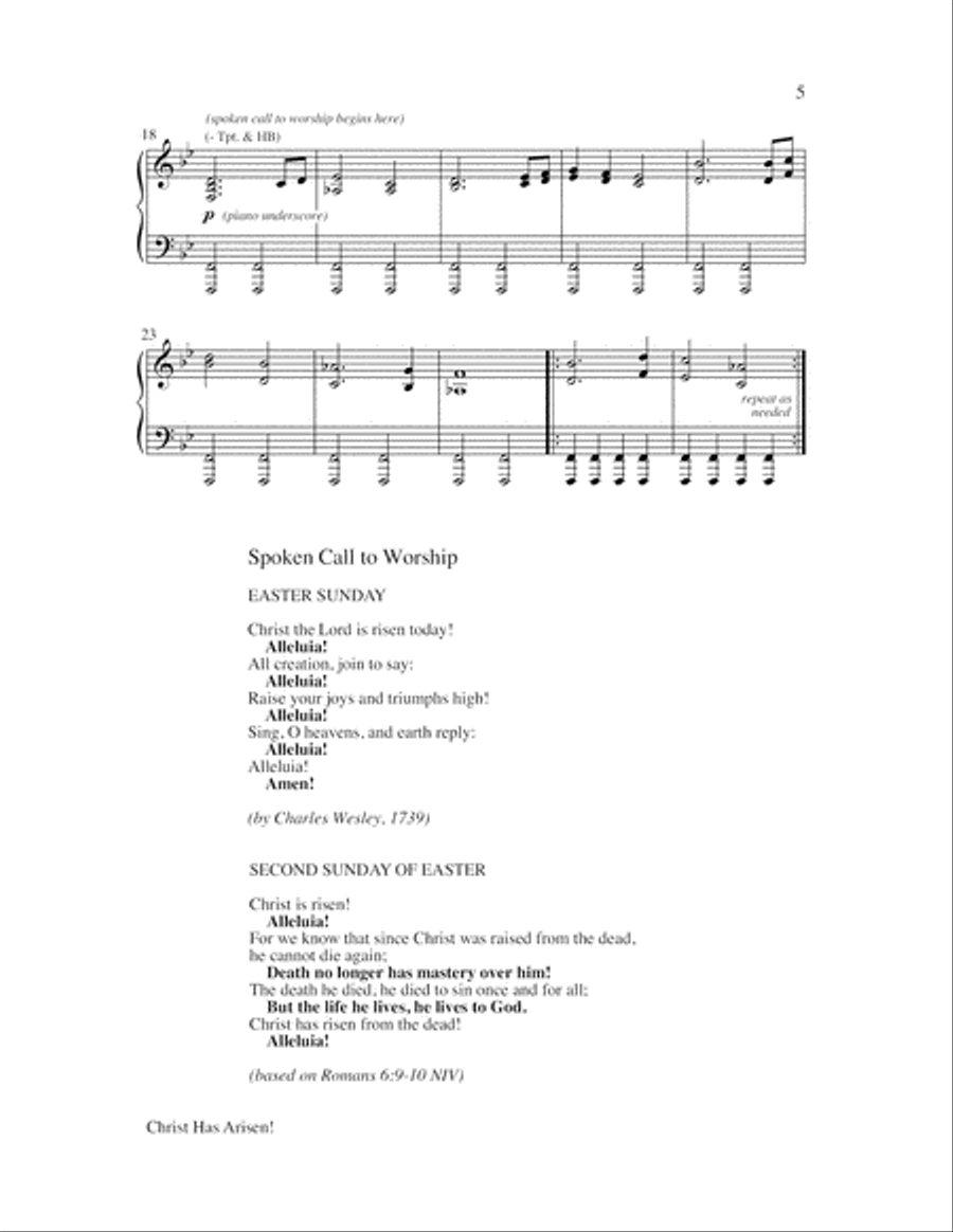 Christ Has Arisen! (An Easter Introit) 4-Part scores gallery preview page 5