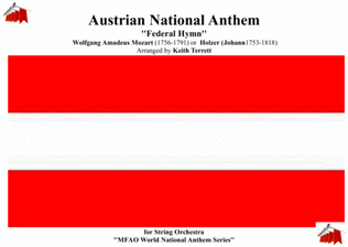Book cover for Austrian National Anthem for String Orchestra (MFAO World National Anthem Series)