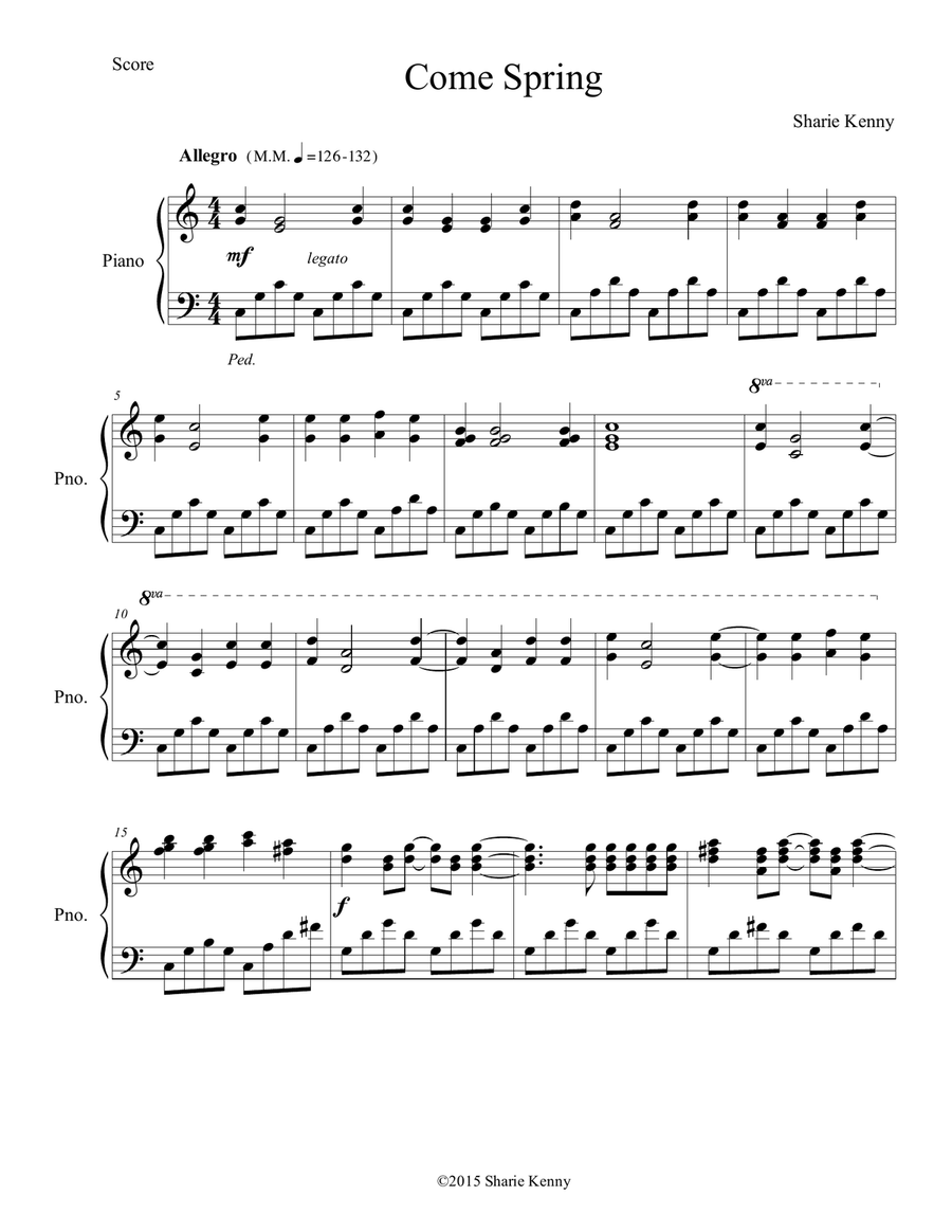 Come Spring Come Spring Piano Solo scores gallery preview page 1