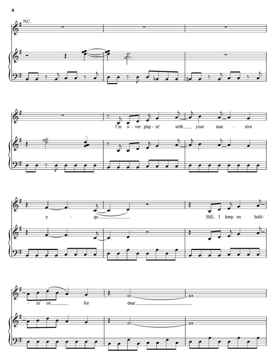 Dear Life Piano, Vocal, Guitar scores gallery preview page 4