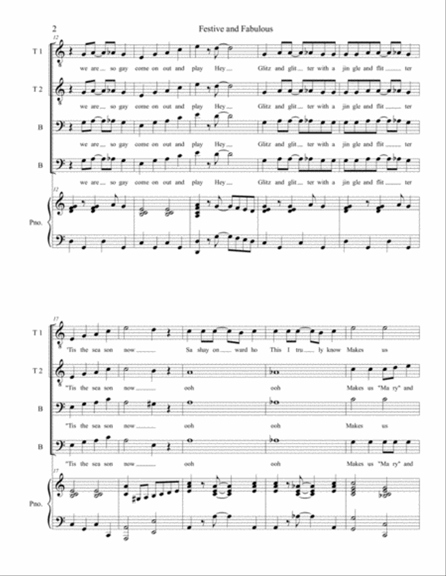 Festive and Fabulous Piano Solo scores gallery preview page 2