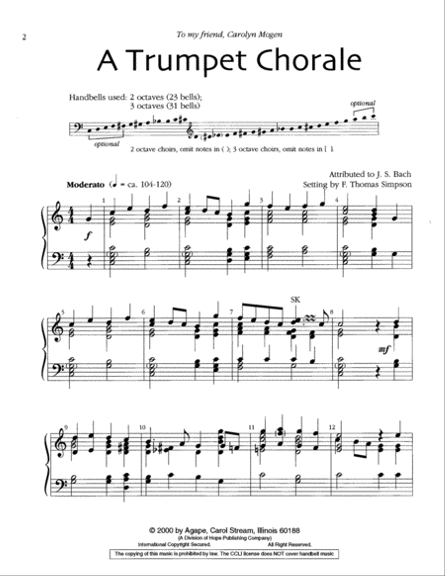 A Trumpet Chorale A Trumpet Chorale 3-Octaves scores gallery preview page 5