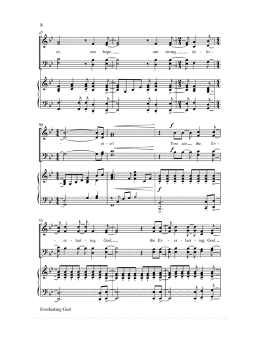 Everlasting God 4-Part scores gallery preview page 9