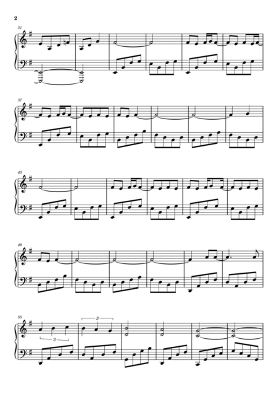 Hey You Piano Solo scores gallery preview page 2
