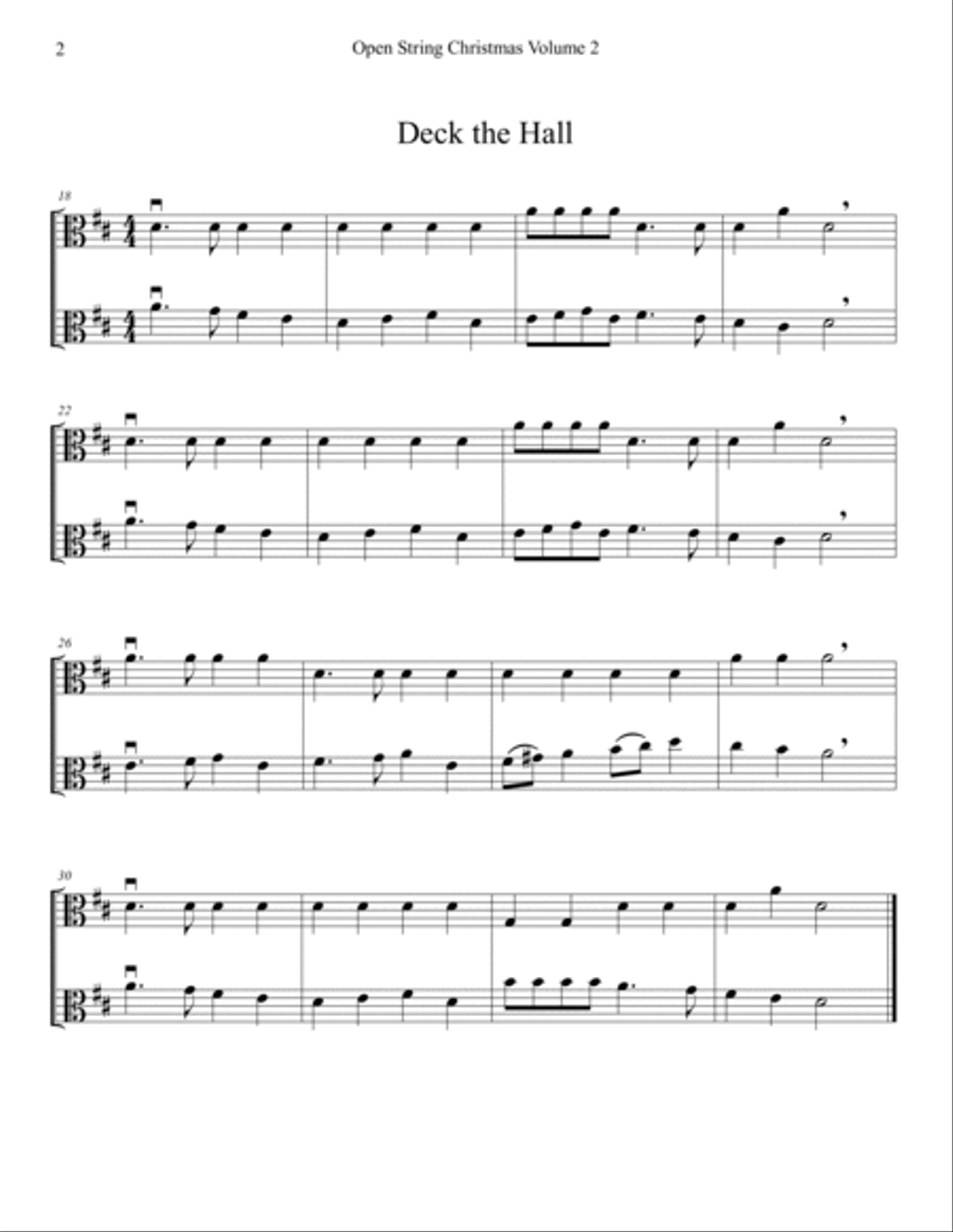 Open String Christmas for Viola, Volume 2 Viola Solo scores gallery preview page 2