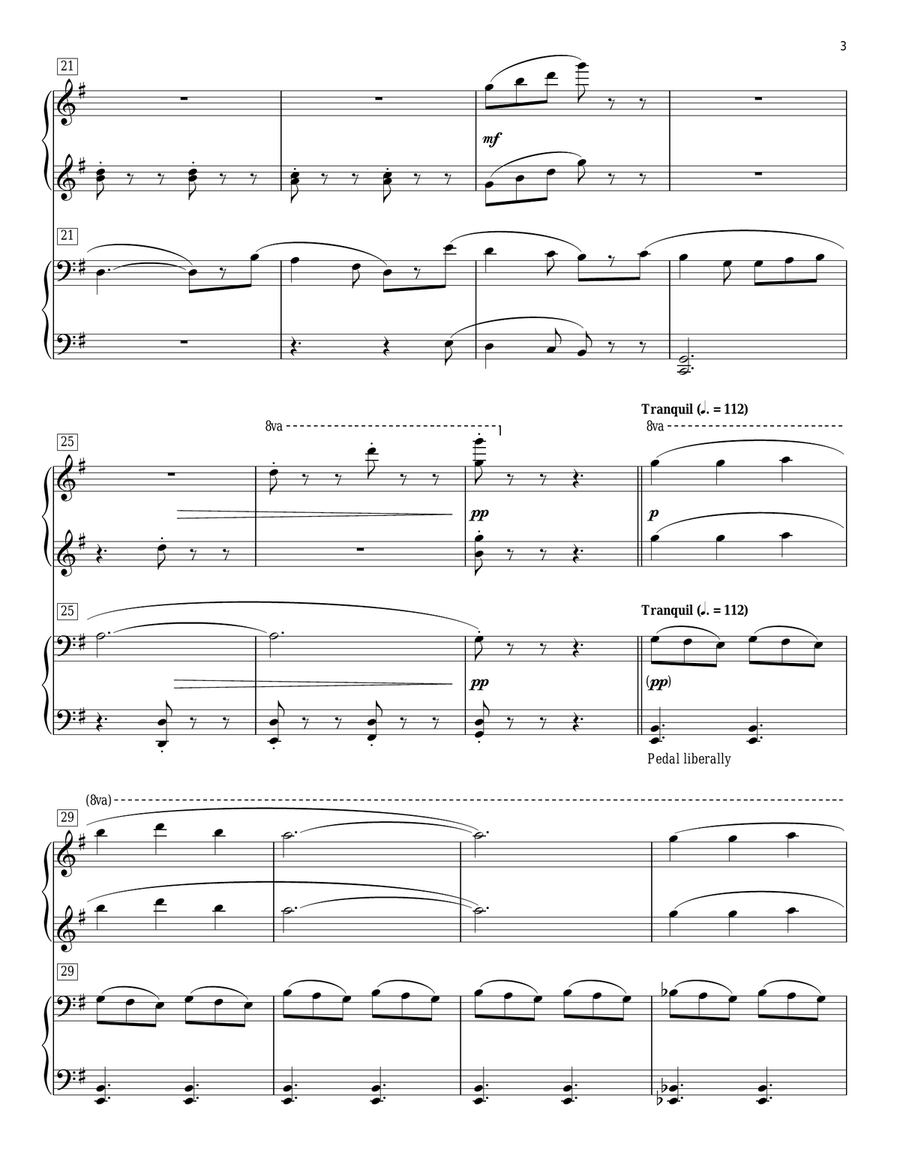I Saw Three Ships (arr. Phillip Keveren) Piano Duet scores gallery preview page 3