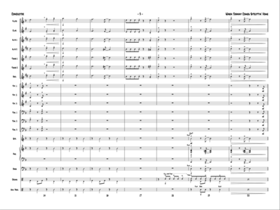 When Johnny Comes Struttin' Home: Score Jazz Ensemble scores gallery preview page 5