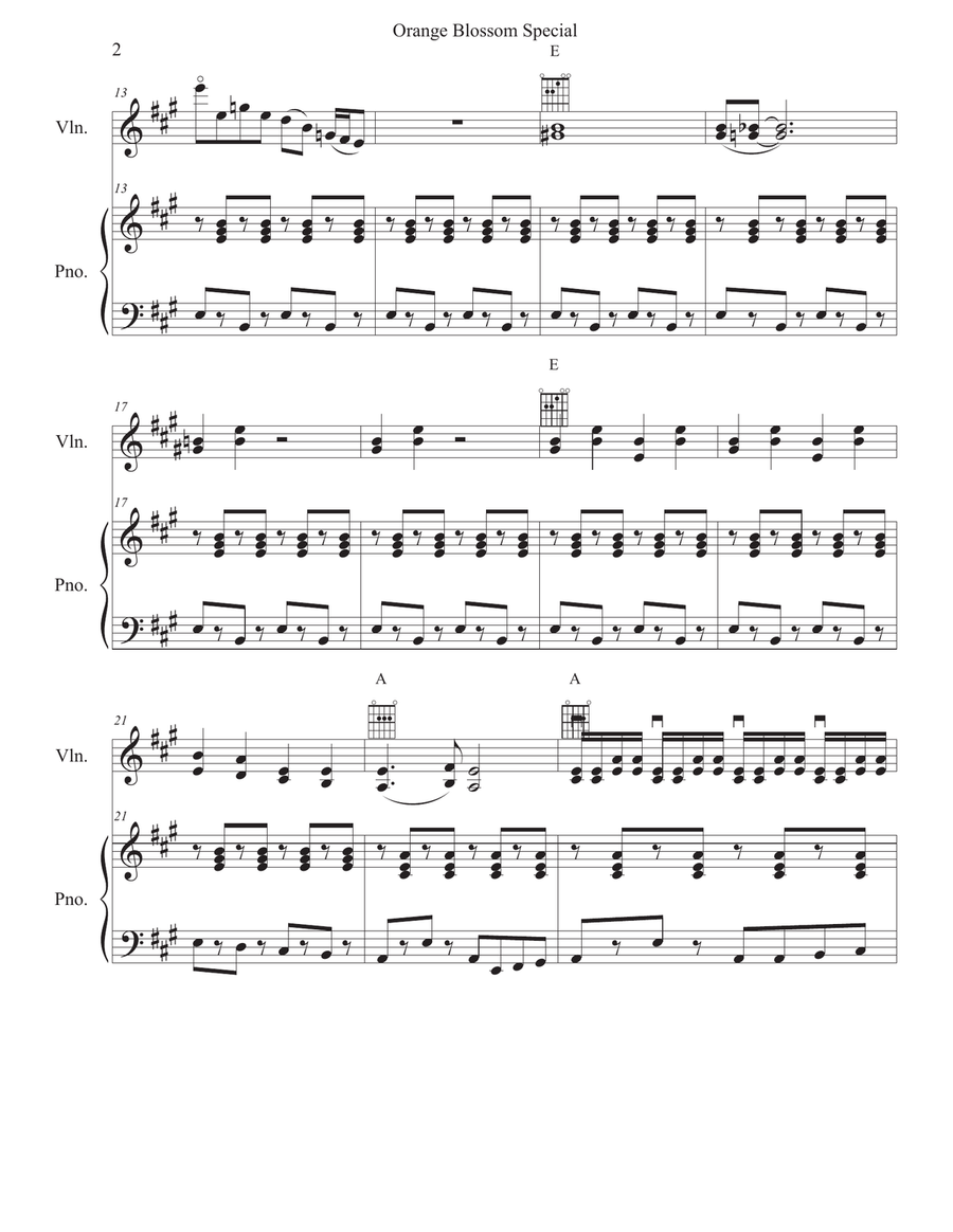 Orange Blossom Special Violin Solo scores gallery preview page 2