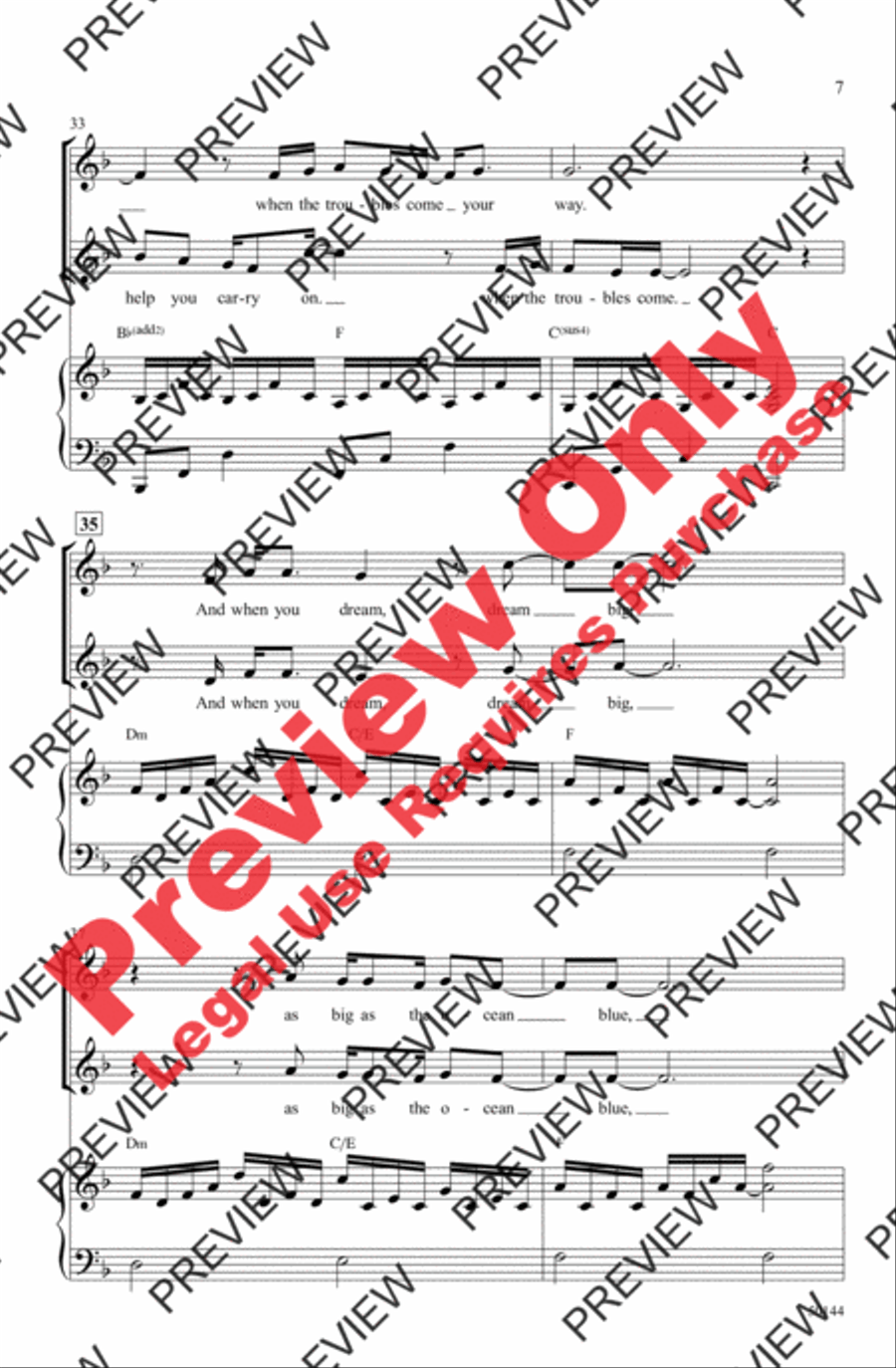 Dream Big 2-Part scores gallery preview page 7