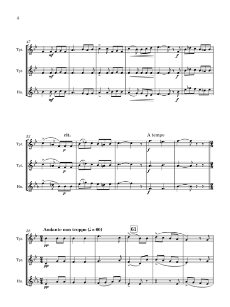 La Foi, L’Espérance et La Charité (Faith, Hope, and Charity) - Brass Trio Arrangement image number null