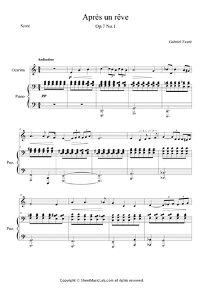 Apres un reve Op.7 No.1 in a minor