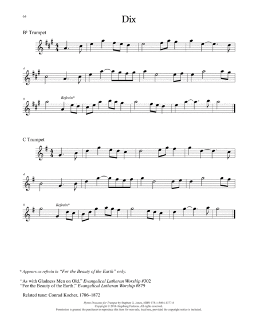 Hymn Descants for Trumpet C Trumpet scores gallery preview page 65