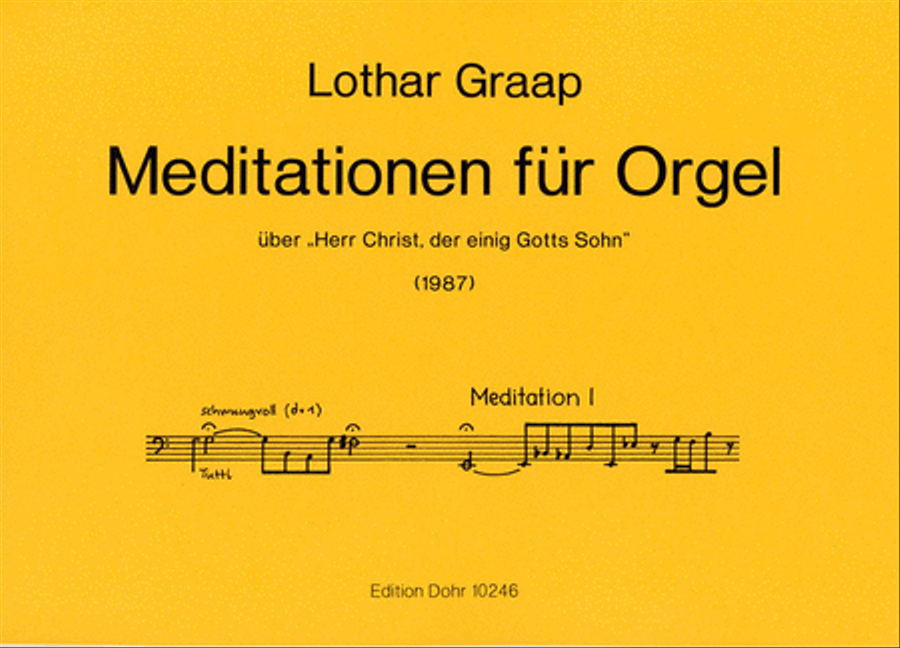 Meditationen fur Orgel