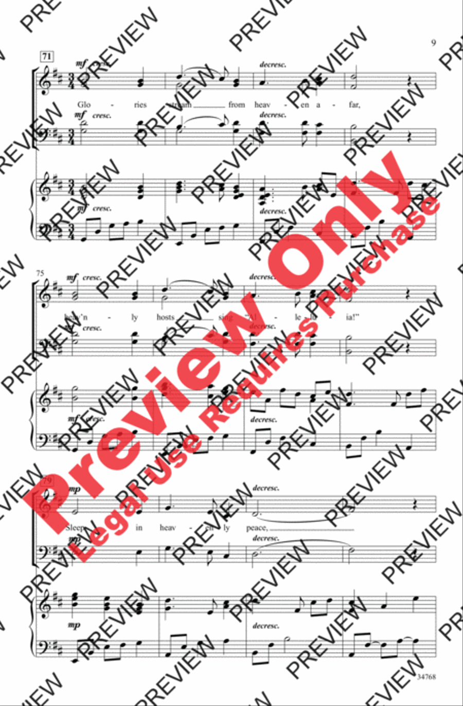 Angels' Gloria Angels' Gloria 4-Part scores gallery preview page 9