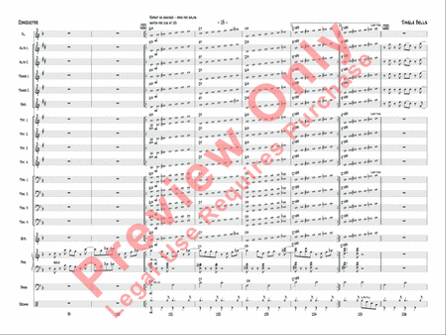 Jingle Bells (score only) Jazz Ensemble scores gallery preview page 16