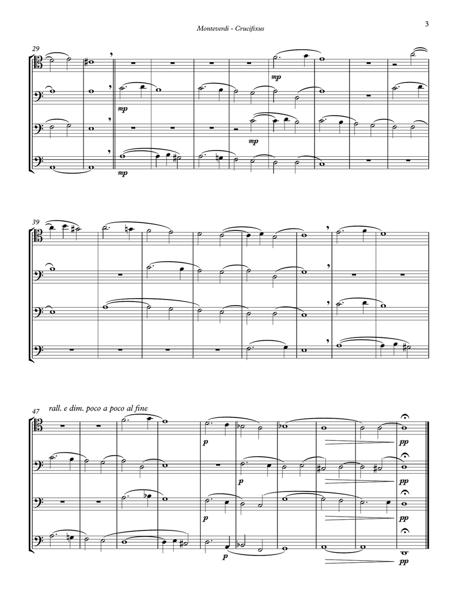 Crucifixus for Trombone Quartet Trombone Quartet scores gallery preview page 3