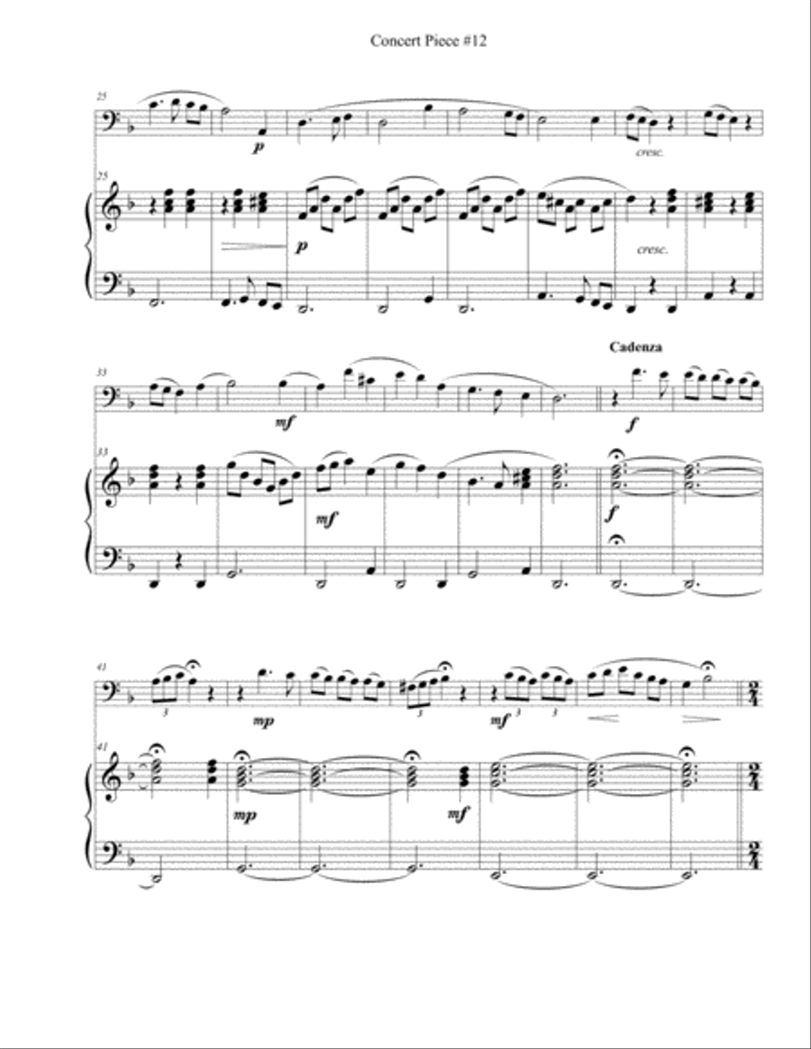 Concert Piece #12: Wistful – Playful – Joyful Trombone Solo scores gallery preview page 5