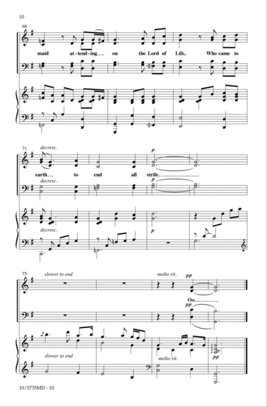 A Blessed Messiah Born 4-Part scores gallery preview page 10
