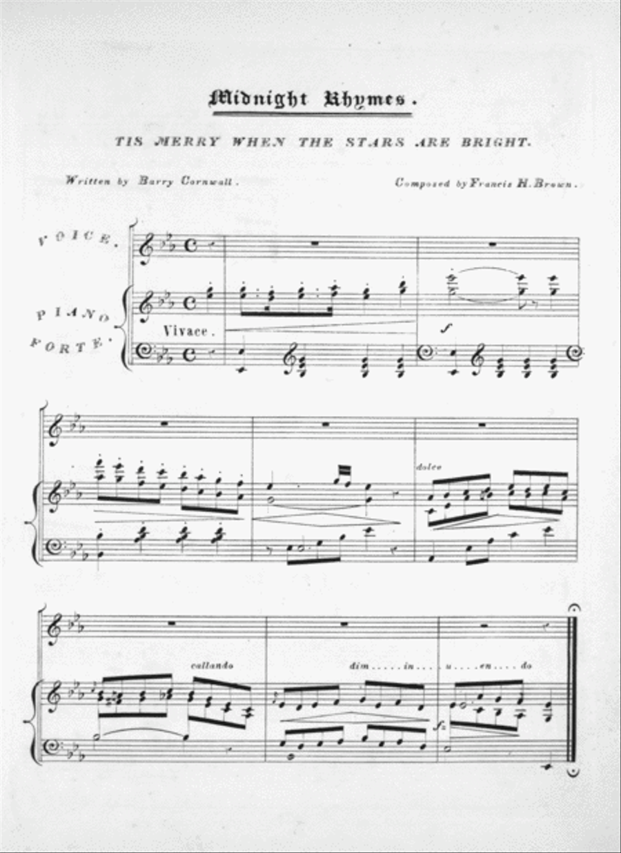 Midnight Rhymes, or, Tis Merry When the Stars are Bright Voice scores gallery preview page 2