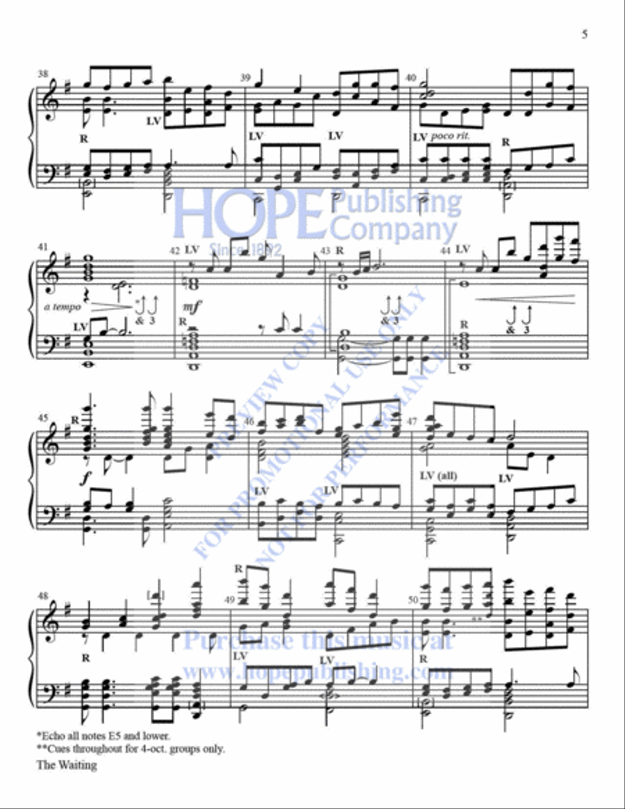 THE WAITING for 3-5 octaves with opt 2 oct. handchimes and perc. 5-Octaves scores gallery preview page 6